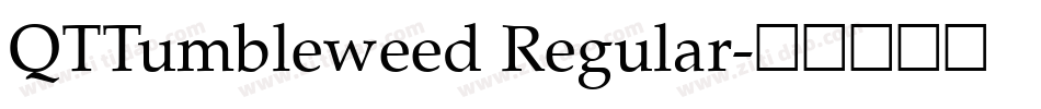 QTTumbleweed Regular字体转换